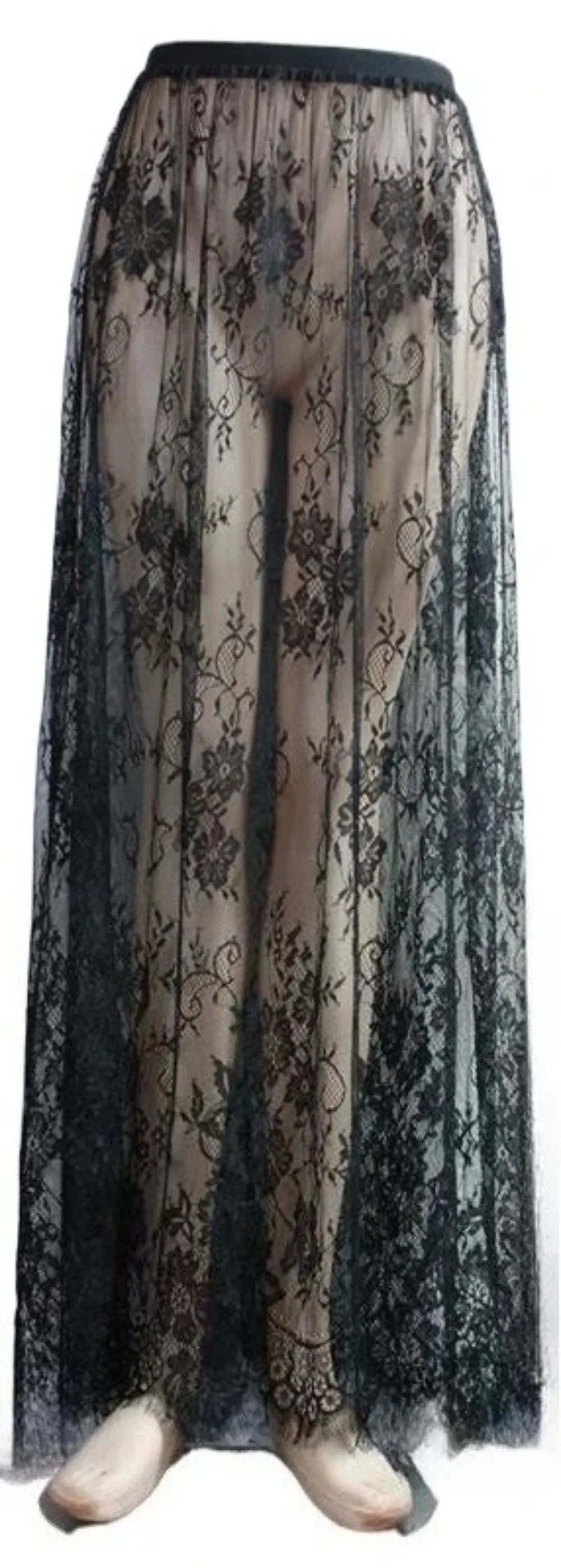 Jupe femme en dentelle, taille haute asymétrique, ourlet irrégulier, style Y2K bohème pour soirée