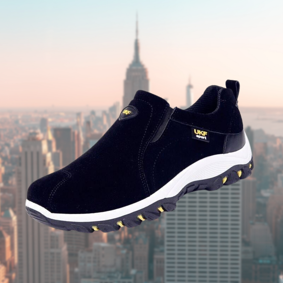 Chaussures homme à enfiler semelle coussinée entrée élastique antidérapantes décontractées