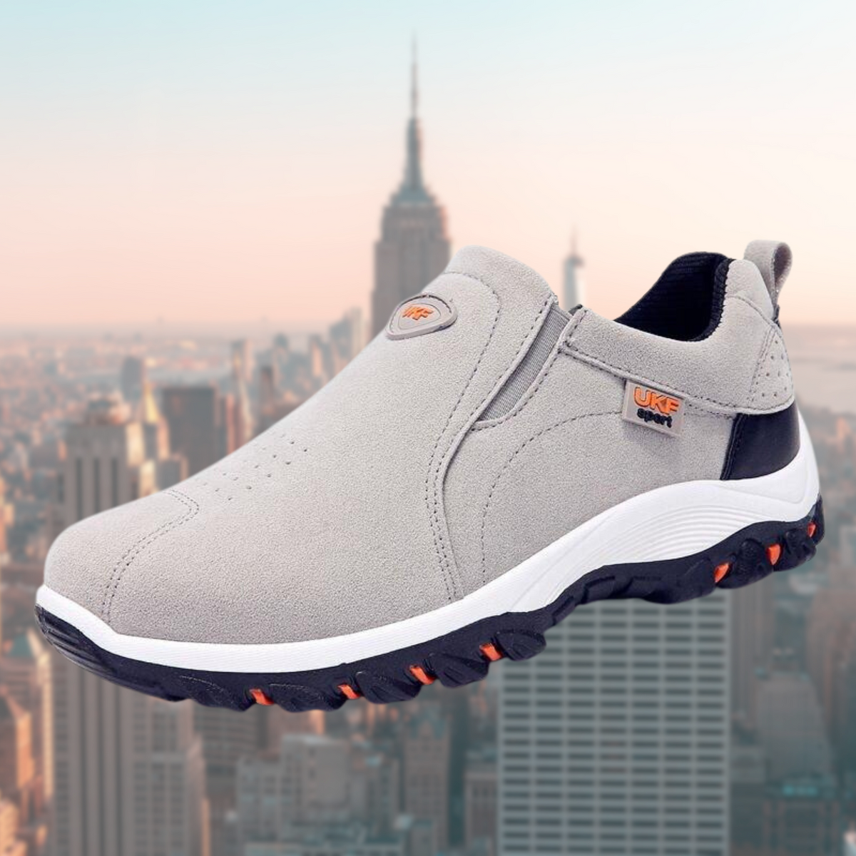 Chaussures homme à enfiler semelle coussinée entrée élastique antidérapantes décontractées