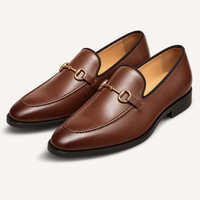 Men's Faux Leather Horsebit Loafers | Formal Dress Shoe