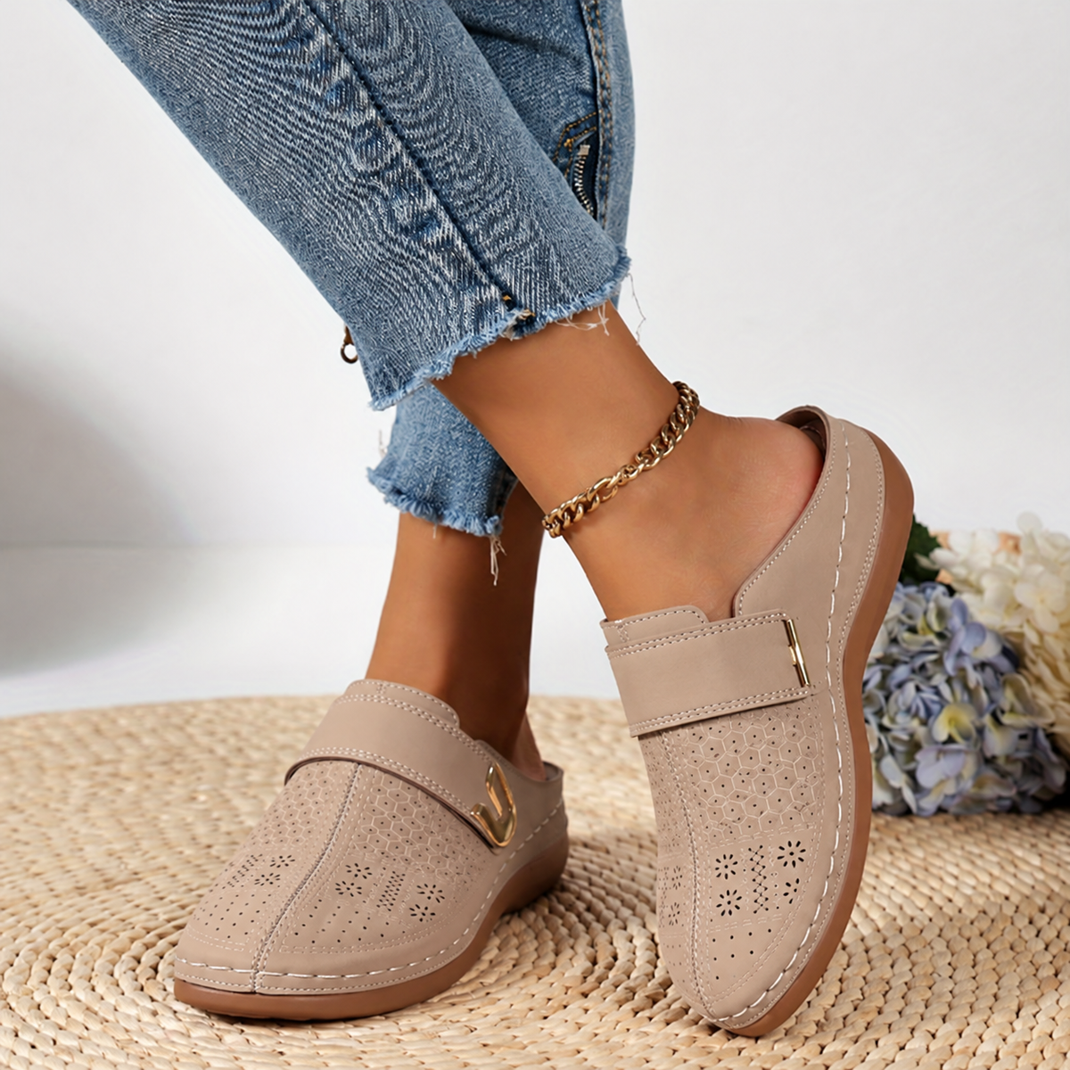 Women's Orthopedic Comfort Slippers | Non-Slip Sole Buckle