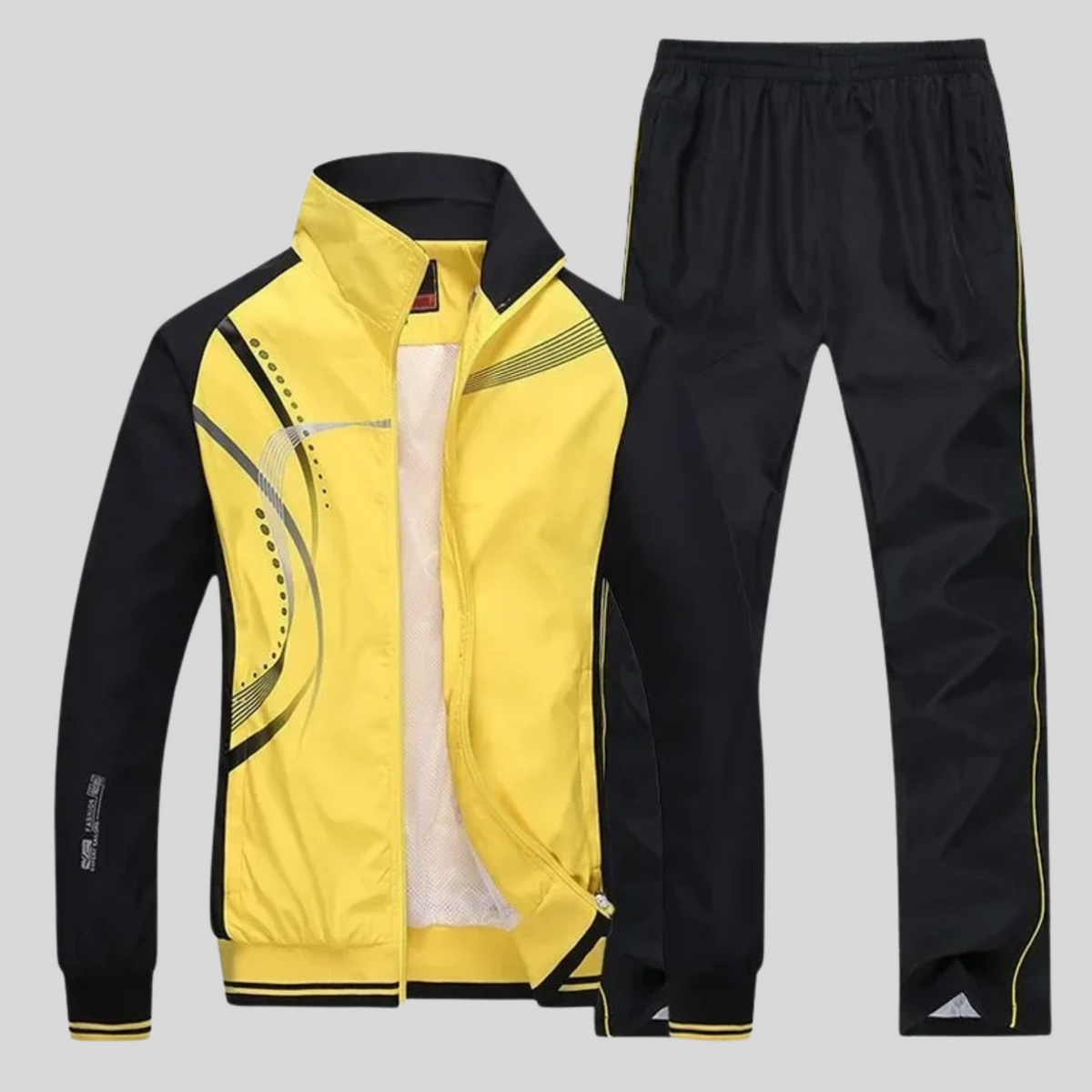 Men's Tracksuit Lightweight Zip Up Jacket Elastic Waist Pants Athletic Set