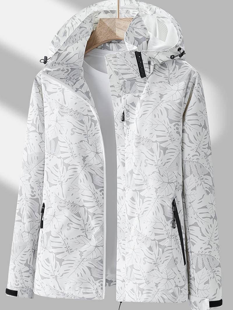Veste femme imperméable à capuche, manches longues, fermeture éclair, coupe-vent