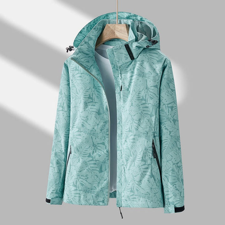 Veste femme imperméable à capuche, manches longues, fermeture éclair, coupe-vent