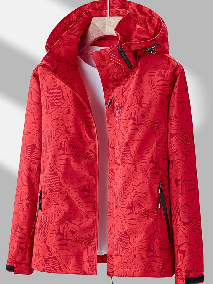 Veste femme imperméable à capuche, manches longues, fermeture éclair, coupe-vent
