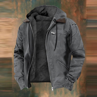 Men's Jacket Lightweight Hooded Zip-Up Pockets – Transitional