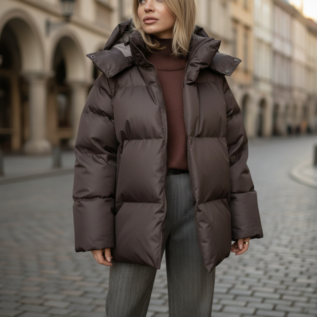 Damen Steppjacke Oversize Winterjacke | Vestea