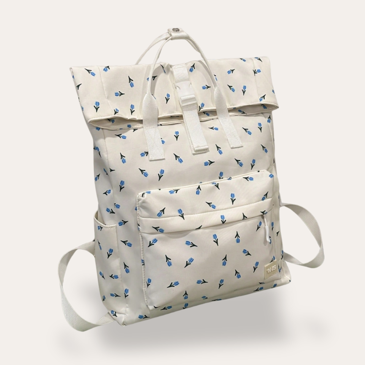 Rolltop Damen Rucksack Canvas Freizeit Urban Bag Tagesrucksack | Vestea