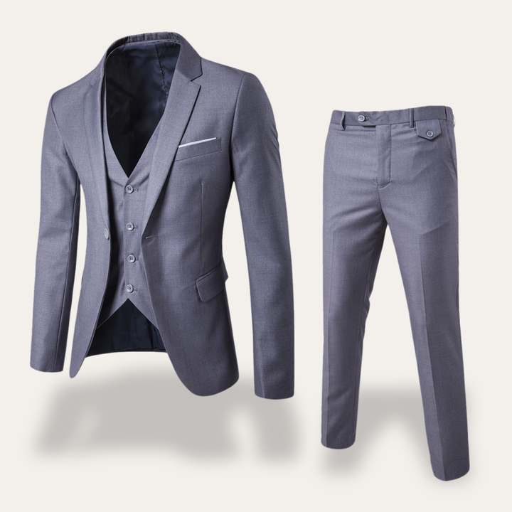 Herren Business Anzug 3-teilig Slim Fit Einreiher Anzugmode | Vestea