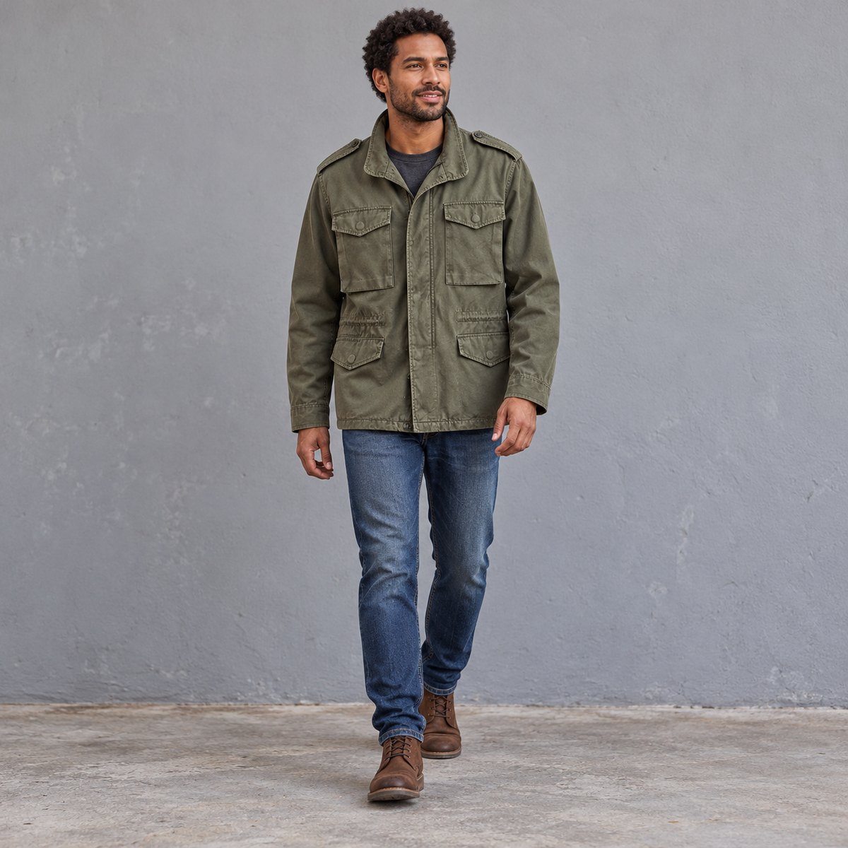 Men's Multi-Pocket Field Jacket | Military Style