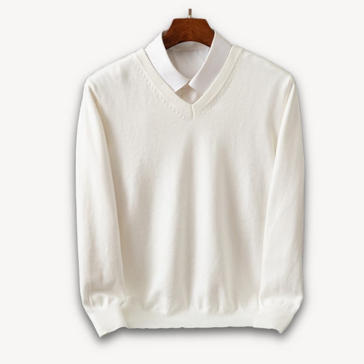 Herren Kaschmir Pullover mit V-Ausschnitt | Vestea