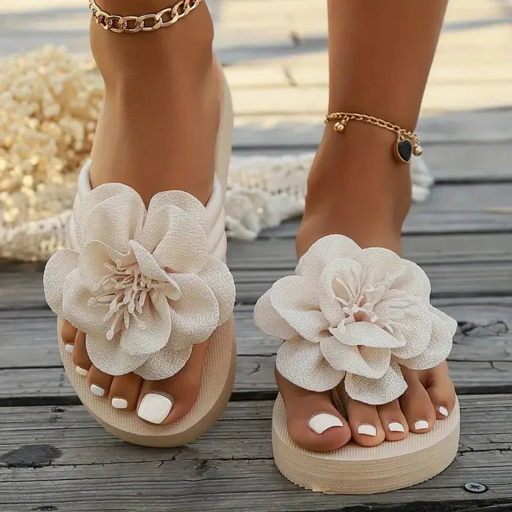 Sandalias para mujer con estampado floral, tipo slide, sin cierre, punta abierta, tacón bajo, casual