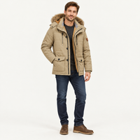 Men's Warm Winter Parka Jacket | Detachable Fur Hood Lined