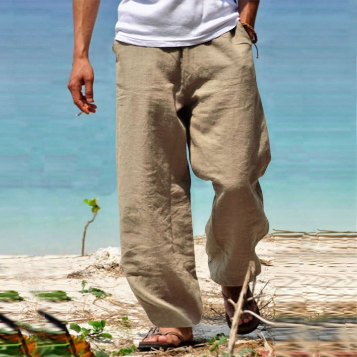 Herren Leinen Strandhose | Vestea