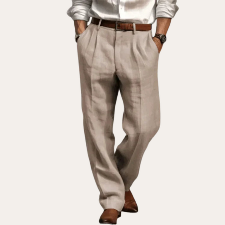 Herren Leinenhose Sommer Elegant Bequem Freizeit | Vestea