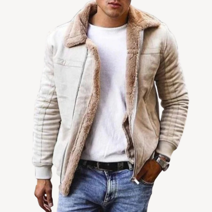 Herren-Faux-Shearling-Jacke | Vestea