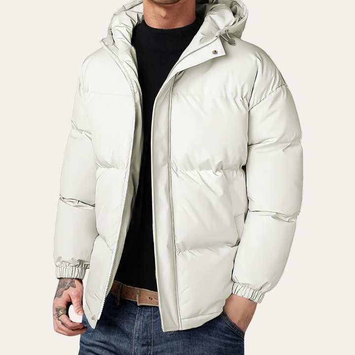 Herren-Pufferjacke mit Kapuze | Vestea