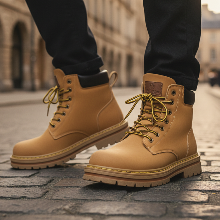 Orthopädische Stiefel Herren Kunstleder | Vestea