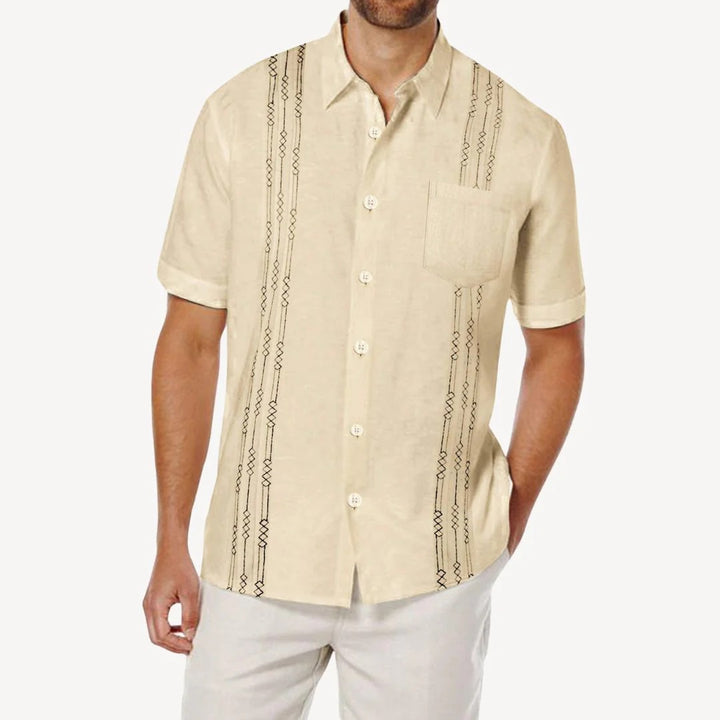 Herren Leinen-Guayabera-Hemd | Vestea