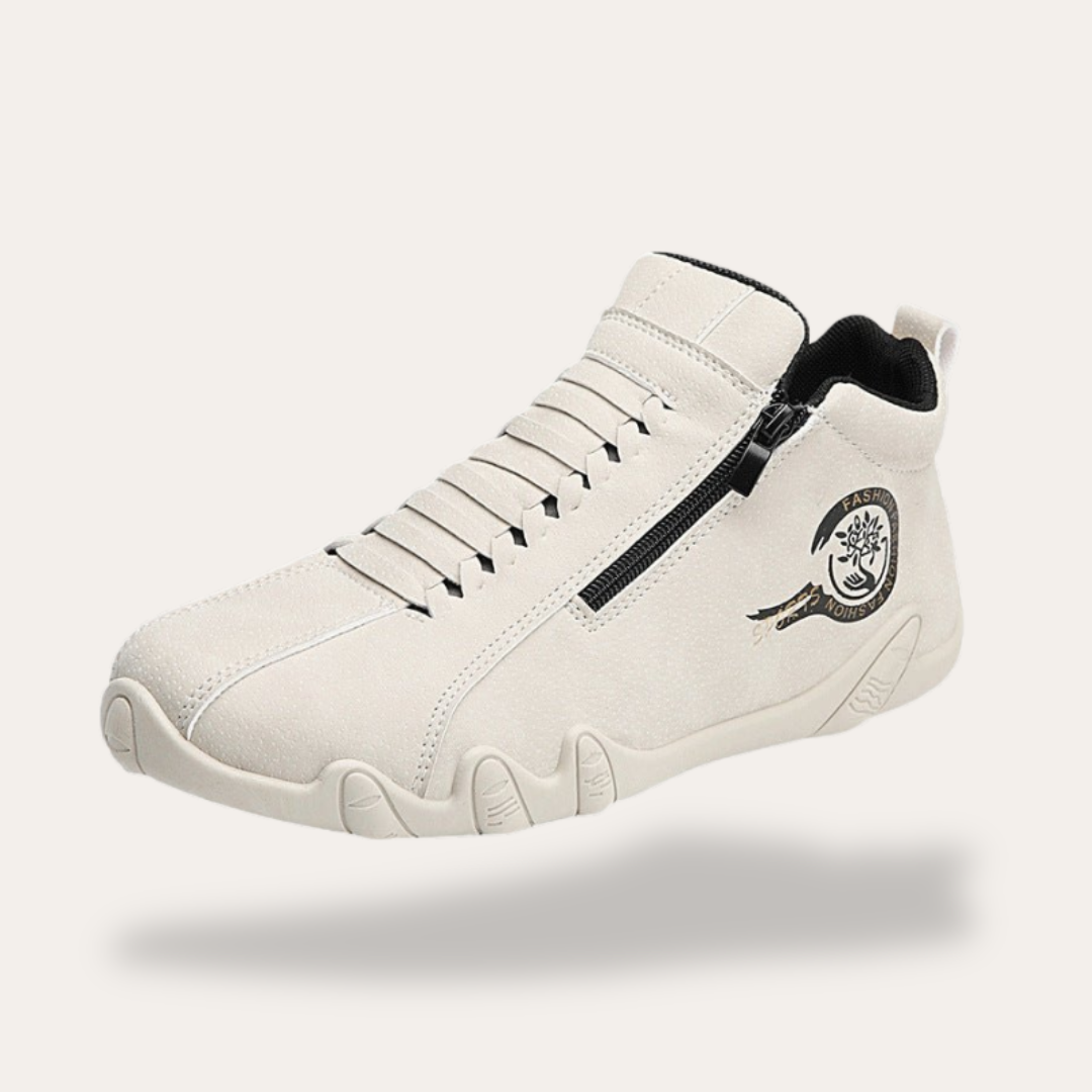 Leder Freizeit Sneakers mit Reißverschluss für Herren | Vestea