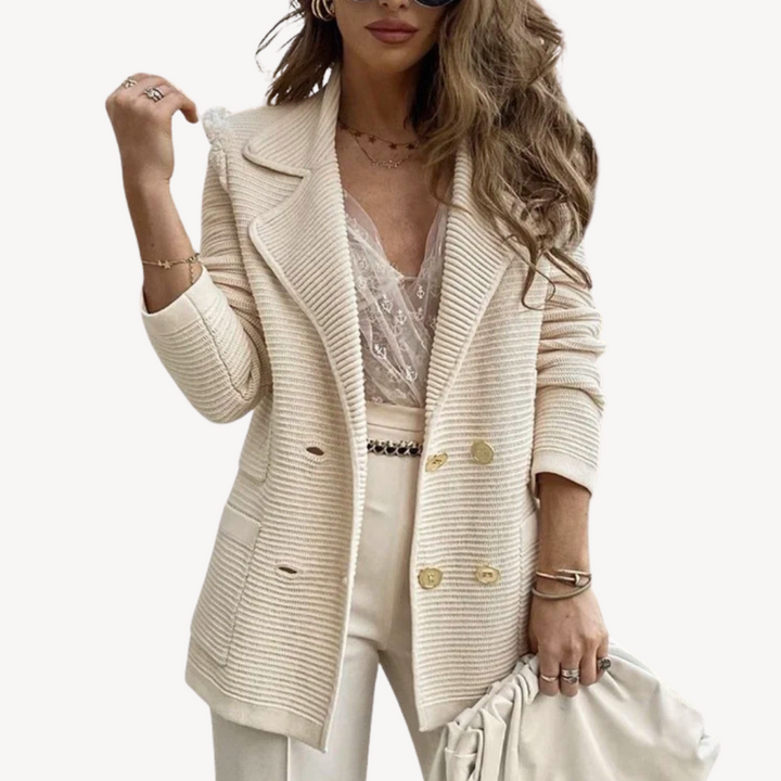 Damen Rippen-Blazerjacke | Vestea