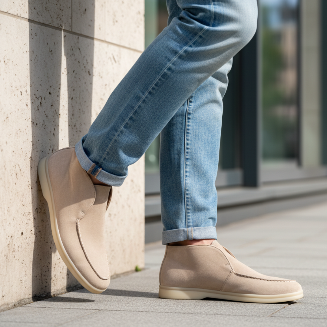 Men Orthopedic Synthetic Suede Slip-On Boots