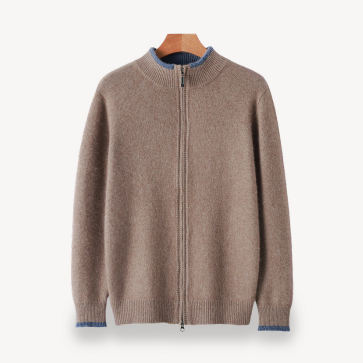 Herren Cashmere Reißverschluss Cardigan | Vestea
