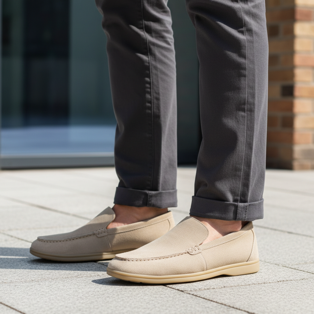 Men Orthopedic Synthetic Suede Slip-On Loafers