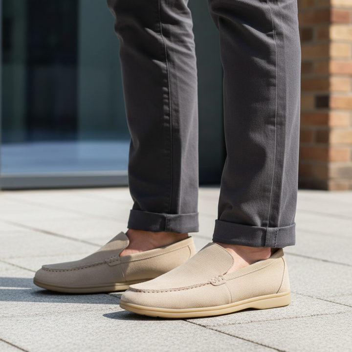 Men Orthopedic Synthetic Suede Slip-On Loafers