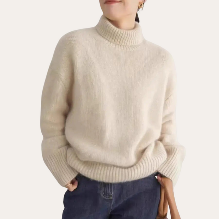 Damen Rollkragenpullover aus Strick | Vestea