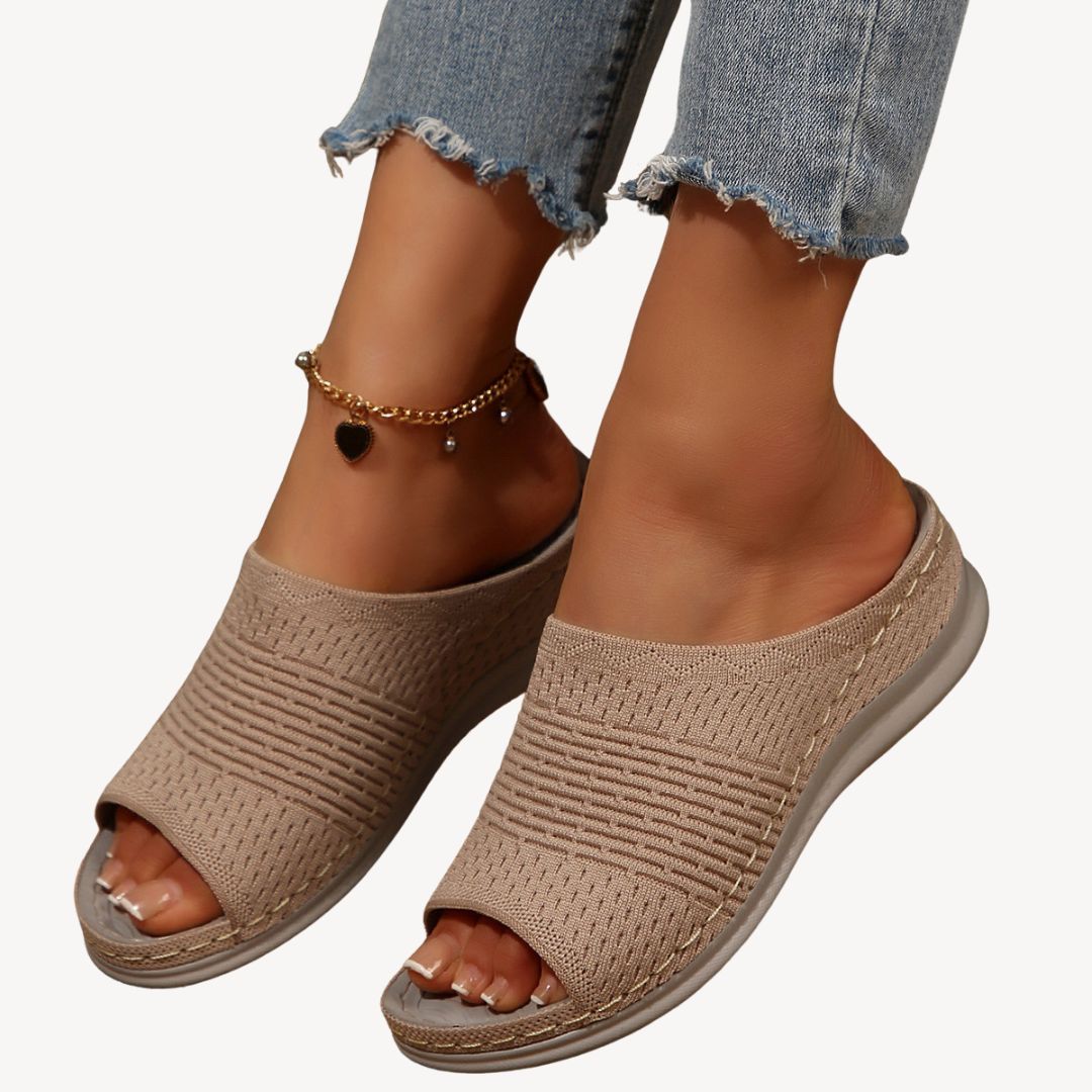 Gestrickte Orthopädische Slipper Sandalen Damen | Vestea