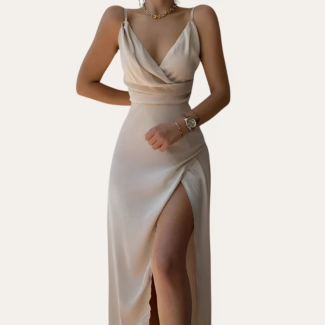 Vestea | Damen Elegantes Abendkleid mit V-Ausschnitt