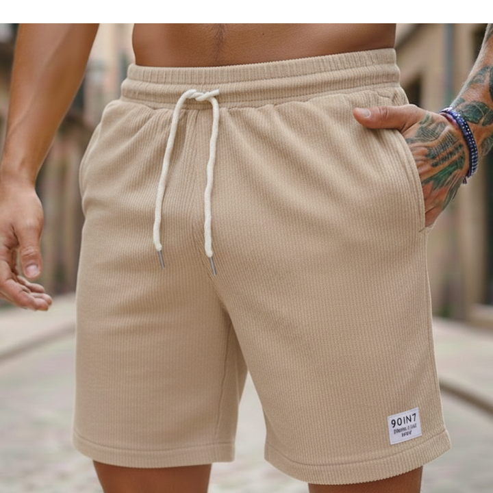 Shorts décontractés pour homme en corde de polyester, légers, coupe ample