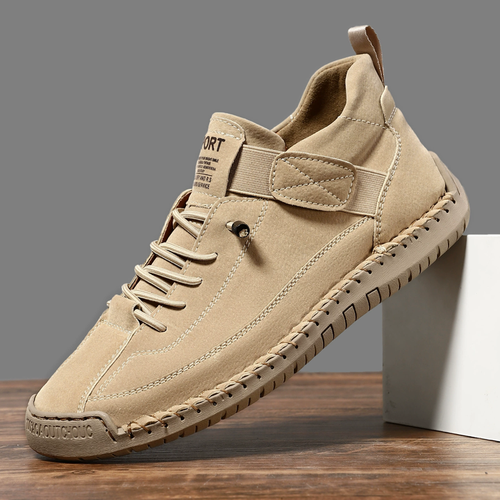 Zapatillas ortopédicas para mujer, sin cordones, ajuste ancho, parte superior de cuero, suela acolchada de EVA, soporte para el arco