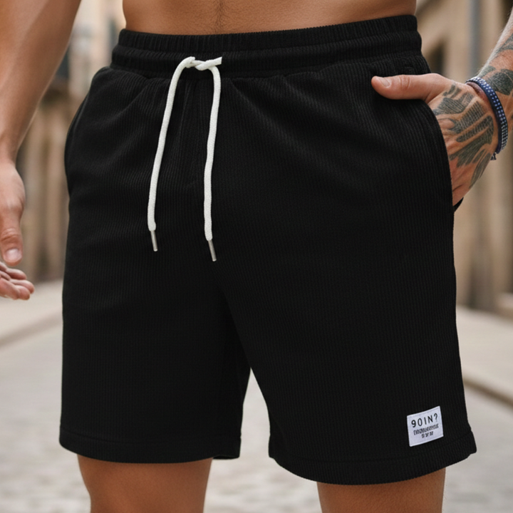 Shorts décontractés pour homme en corde de polyester, légers, coupe ample