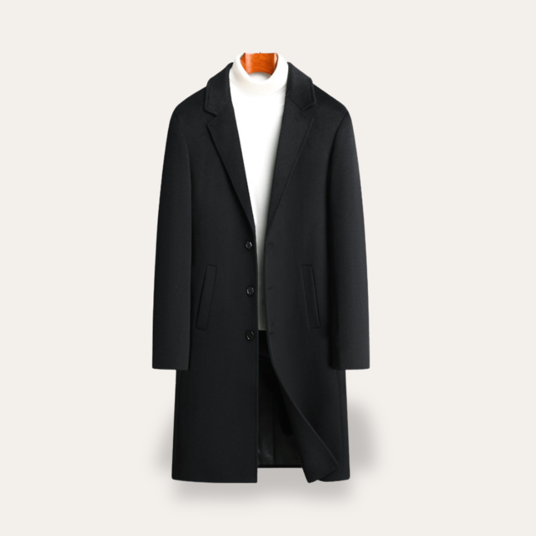 Herren-Kaschmirmantel Slim Fit Wintermantel | Vestea