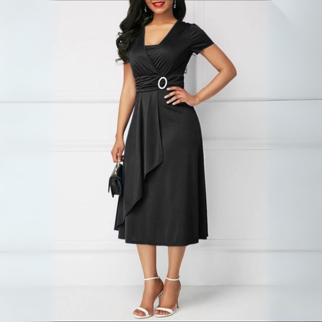 Damen Midikleid Jersey-Strick | Vestea