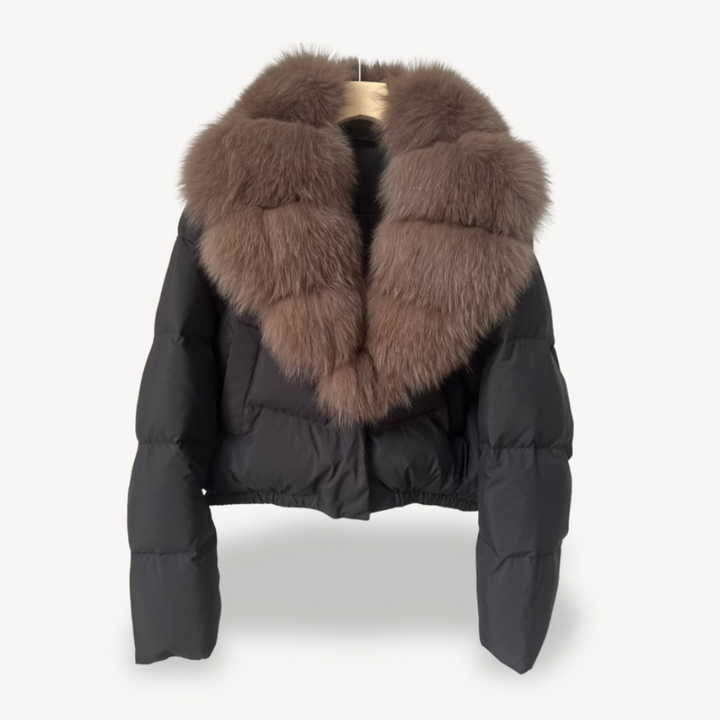 Winter Puffer Jacket mit Kunstfellkragen für Damen | Vestea
