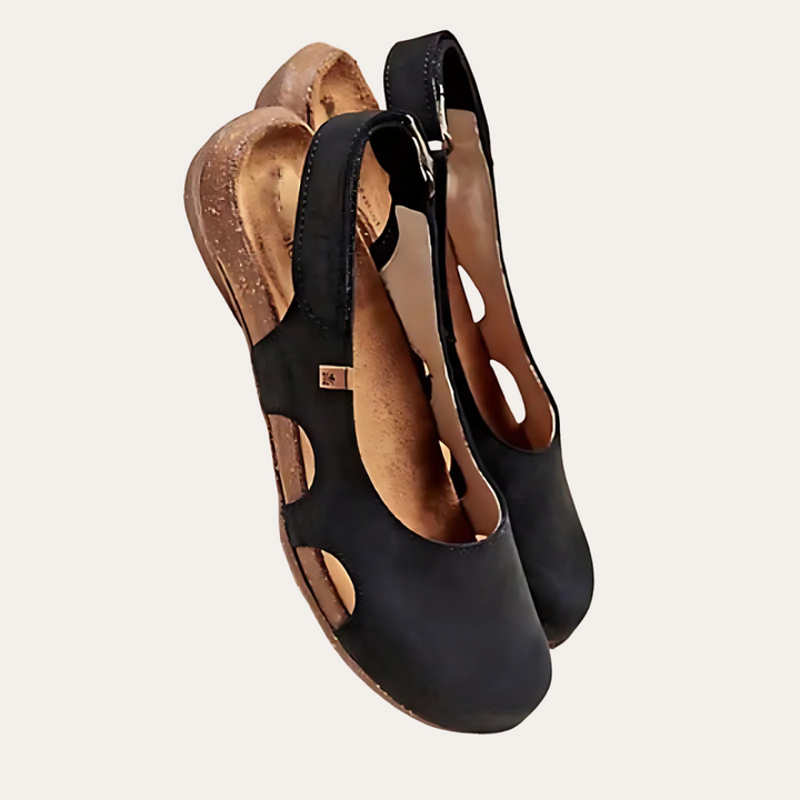 Damen Bequeme Orthopädische Sommerschuhe Leder | Vestea