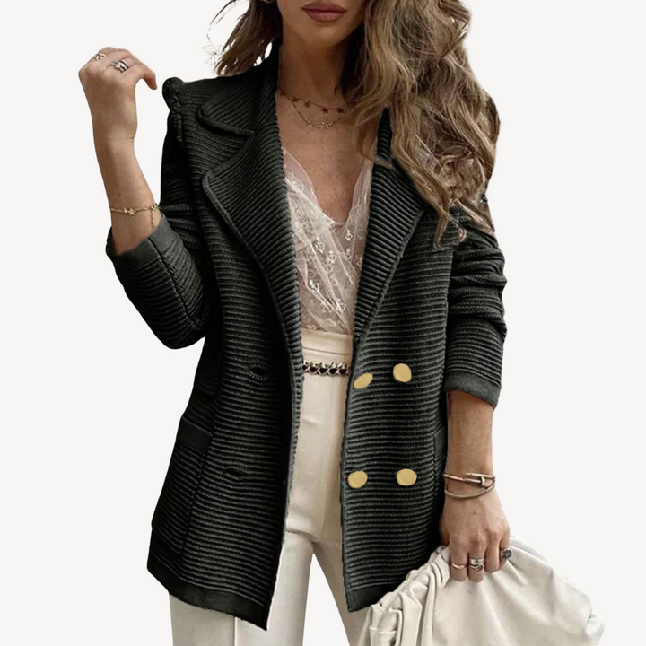 Damen Rippen-Blazerjacke | Vestea