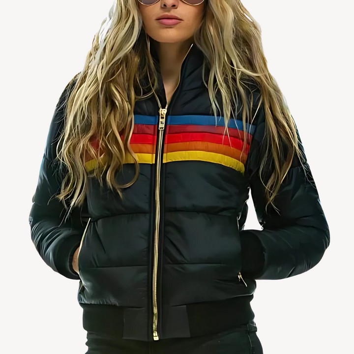 Damen Pufferjacke mit Streifen | Vestea