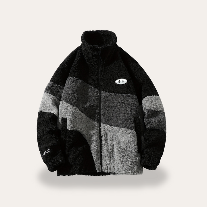 Bunte Fleecejacke mit Reißverschluss für Herren | Vestea