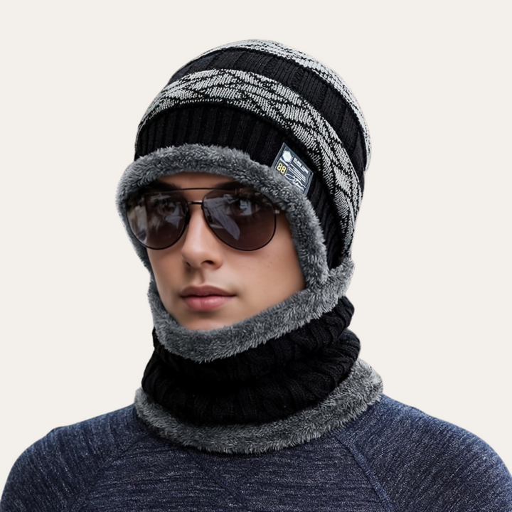 Strickmütze und Schal für Herren | Vestea