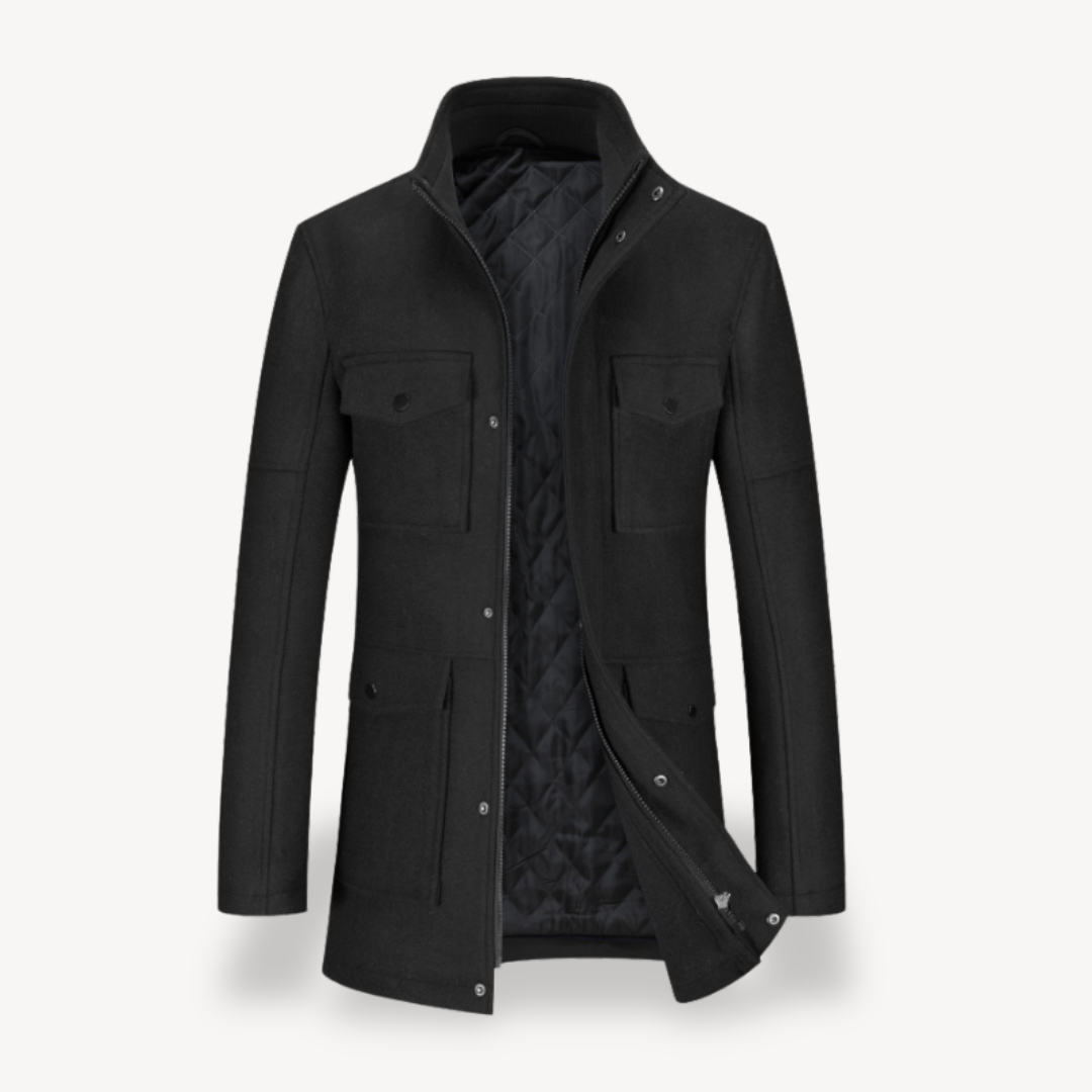 Herren Wollmischung Jacke mit Steppfutter | Vestea