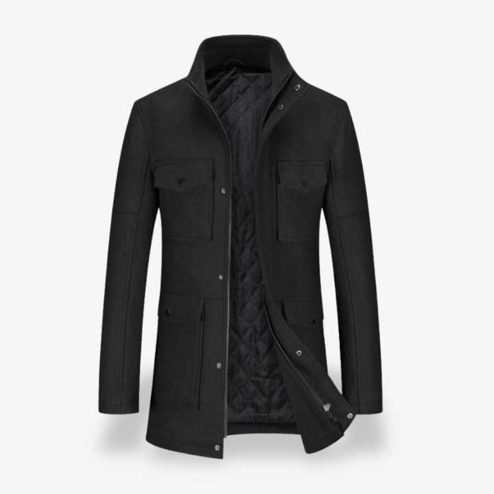 Herren Wollmischung Jacke mit Steppfutter | Vestea