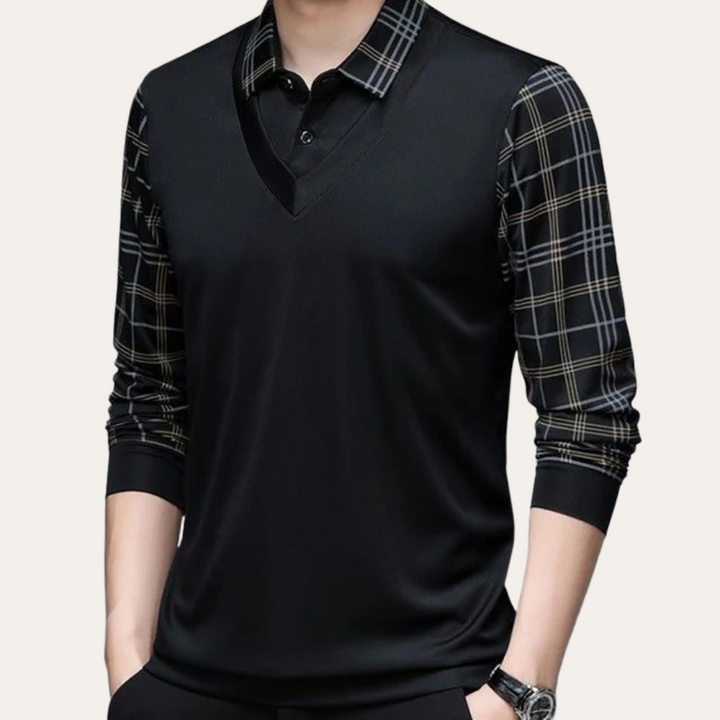 Herren Poloshirt mit V-Ausschnitt | Vestea