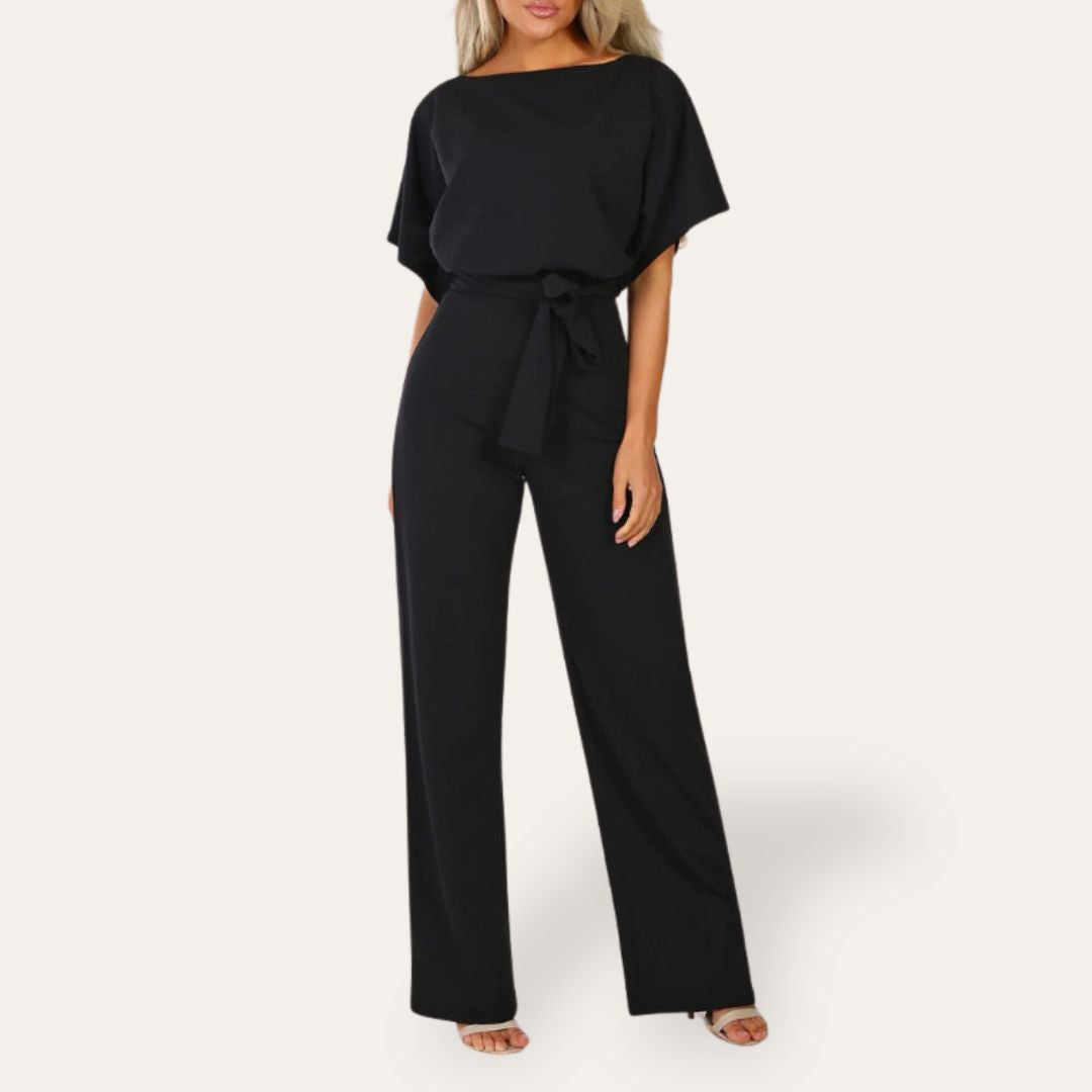 Einteiler Damen Breitbein Gürtel Elegant | Vestea