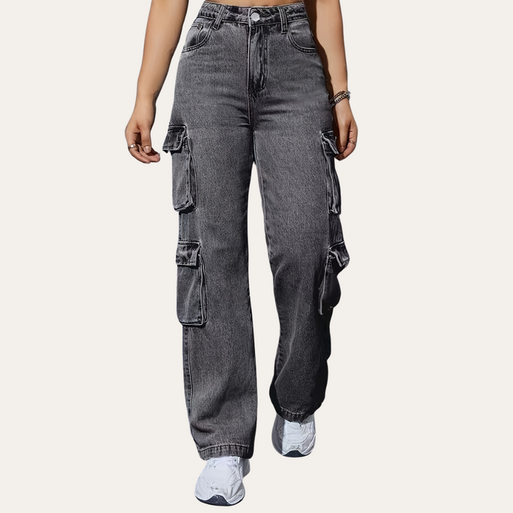 Cargo Denim-Hose für Damen | Vestea