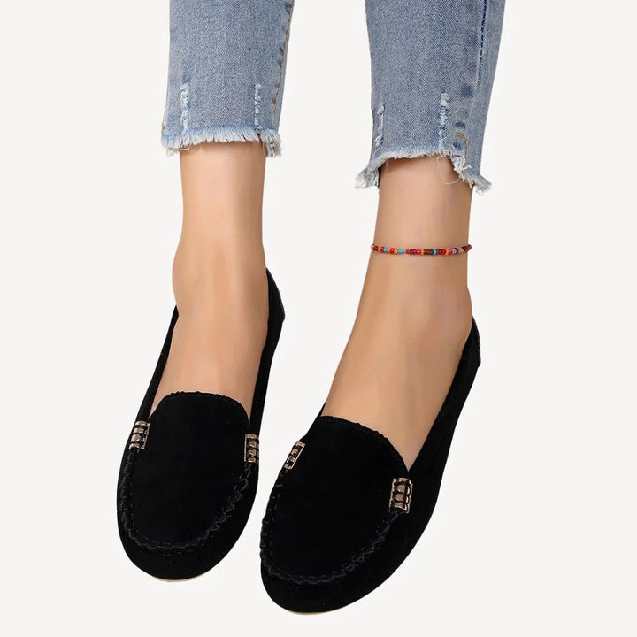 Damen Leder Orthopädische Slipper Ballerinas | Vestea