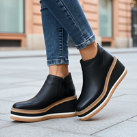 Ankle Boots Wedge Heel Orthopedic Womens